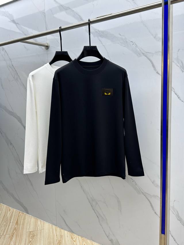 Fendi's new autumn/winter 2025 fashion casual long-sleeved T-shirt is made from