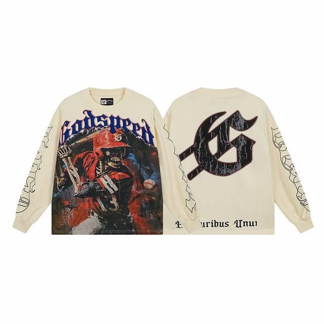 3159# Real shot of Godspeed American trend rock street pure cotton loose bottomi