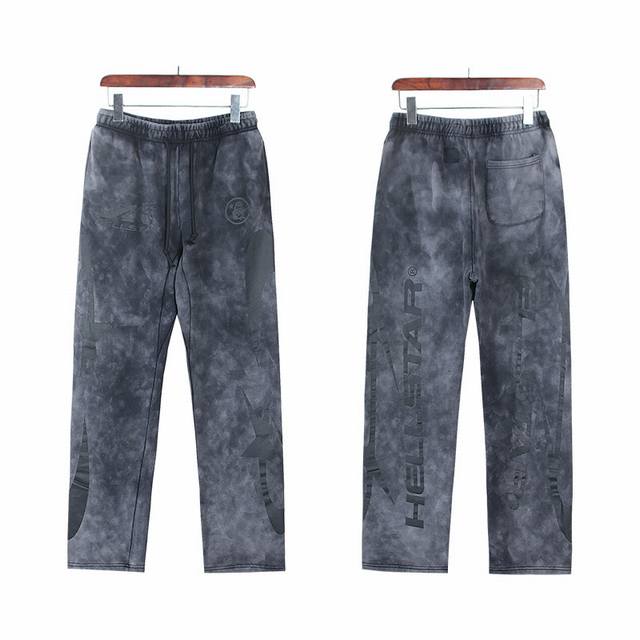 798# Washed Black Real shot Hellstar Hellstar washed distressed terry high stree