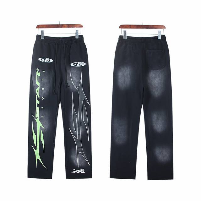 796# Washed Black Real shot Hellstar Hellstar washed distressed terry high stree