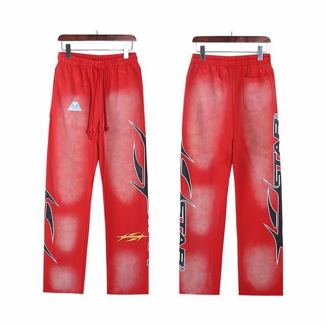 795# Washed Red Real shot Hellstar Hell Star washed distressed terry high street