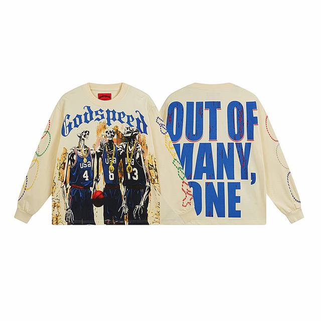 3106# Real shot of Godspeed American trend rock street pure cotton loose bottomi
