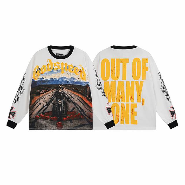 3100# Real shot of Godspeed American trend rock street pure cotton loose bottomi