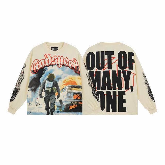 3098# Real shot of Godspeed American trend rock street pure cotton loose bottomi