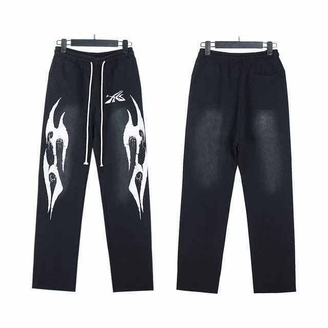 781# Washed Black Real shot Hellstar Hellstar washed distressed terry high stree