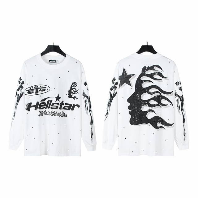 580# Real shot of Hellstar Hell Star American trendy high street pure cotton loo