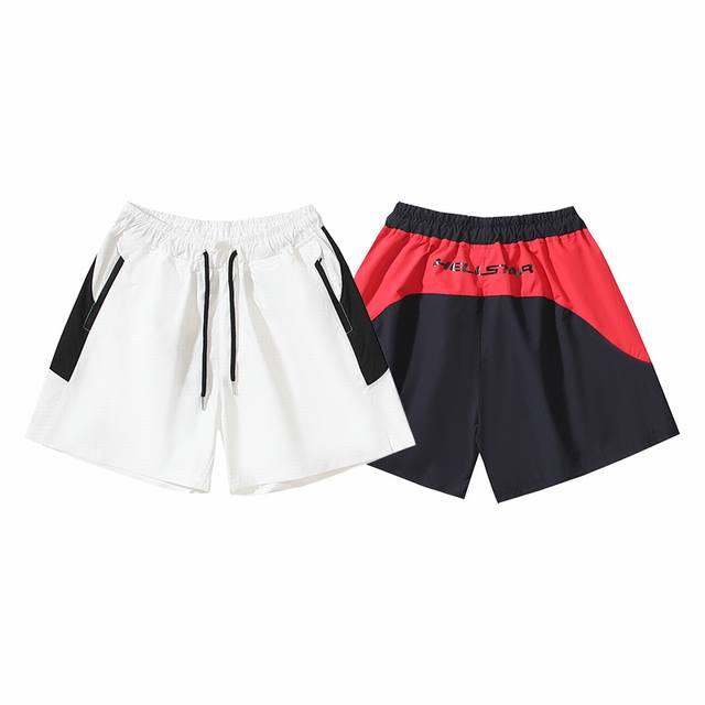 765# Real shot Hellstar Hell Star casual sports beach shorts Color: Black White