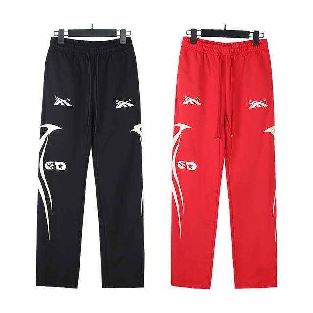 739# Real shot of Hellstar Hell Star print casual loose sweatpants trousers Fabr