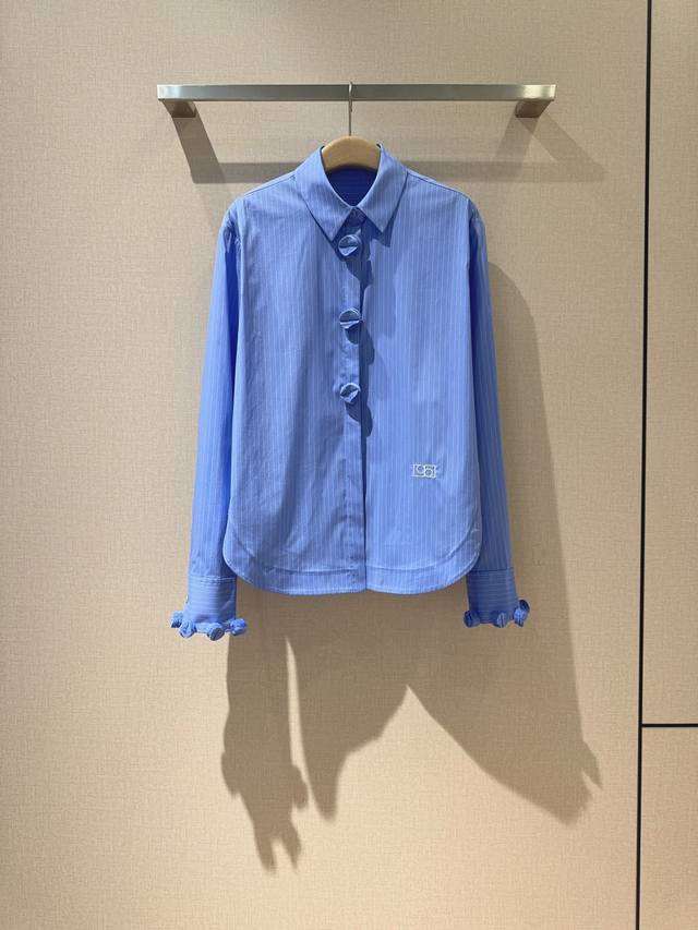 por*T*S 1961 New Recommendation Sky blue and white striped cotton shirt, made of
