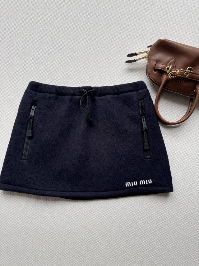 Miumi* New autumn and winter style, polar fleece skirt SML.