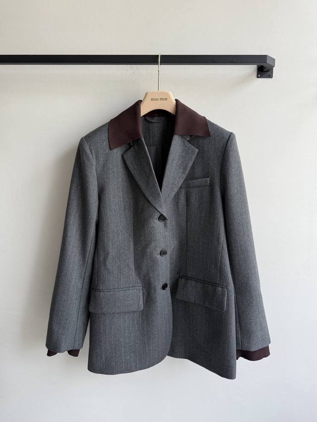 Miumi* 25Fw Early Fall New Intellectual Preppy Blazer | Exclusive Yb Development