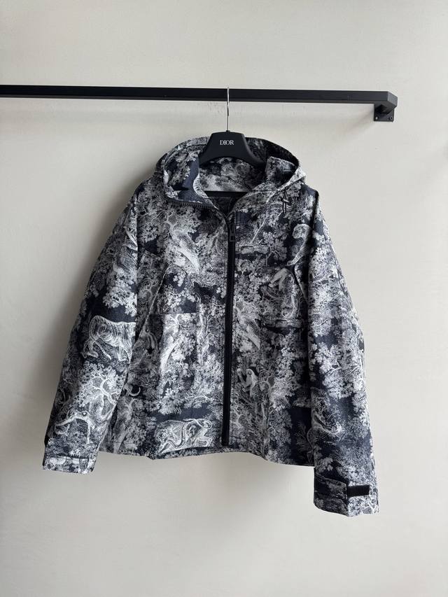 Dio* 2025 Early Fall new Rue jacquard hooded loose-fitting jacket in new season