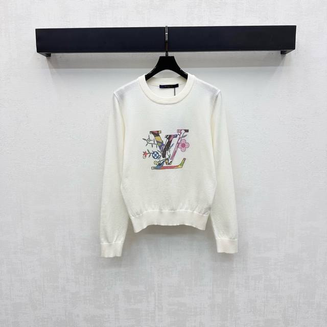Louis Vuitto*2025 New Arrivals: Crochet Letter Knit Sweater. Custom-made from im