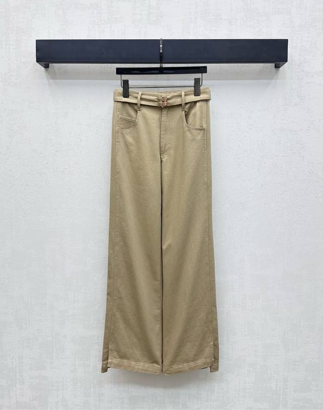 Miumi*2025 New Arrival High-waisted straight-leg trousers, custom-made with impo