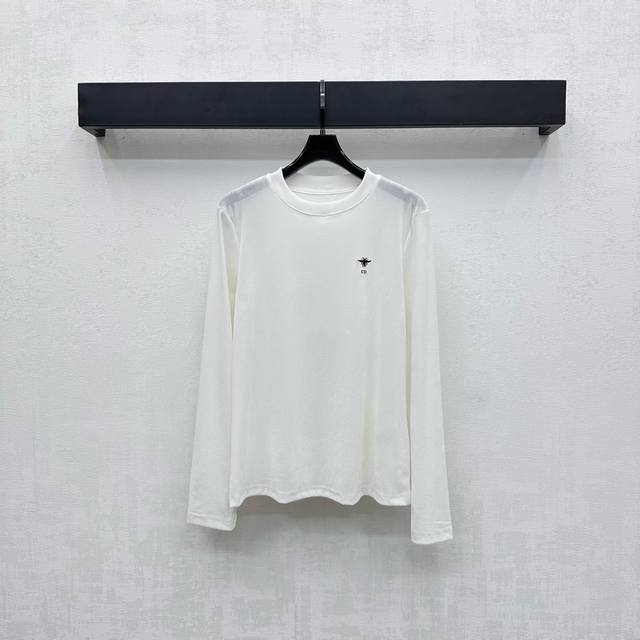 Dio*2025 New Arrival Round Neck Embroidered Logo Top Customized Yb Imported Velv