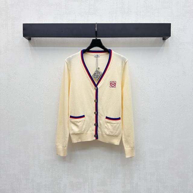 Loew*2025 New Arrival Striped Knit Cardigan Custom Made YB Imported Wool Knit Ma