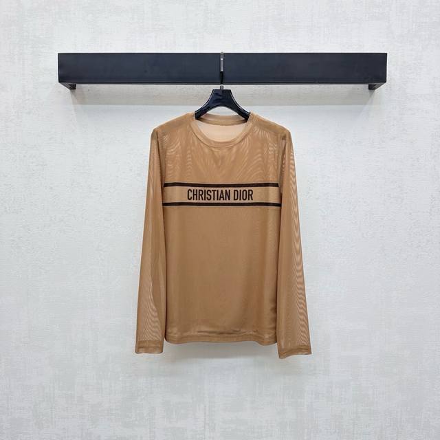 Dio*2025 New Arrival Round-Neck Mesh Bottoming Shirt Customized YB Imported Mesh