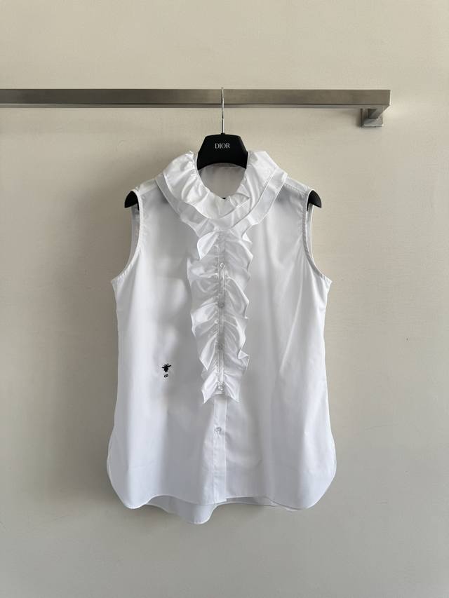Dio* 25Fw New French lace mushroom collar shirt vest with detachable mushroom la