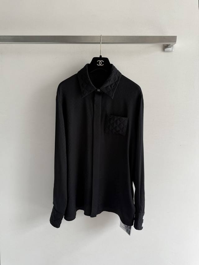 Chane* 25 Early Fall new jacquard patterned quilted pocket shirt, custom-made fr