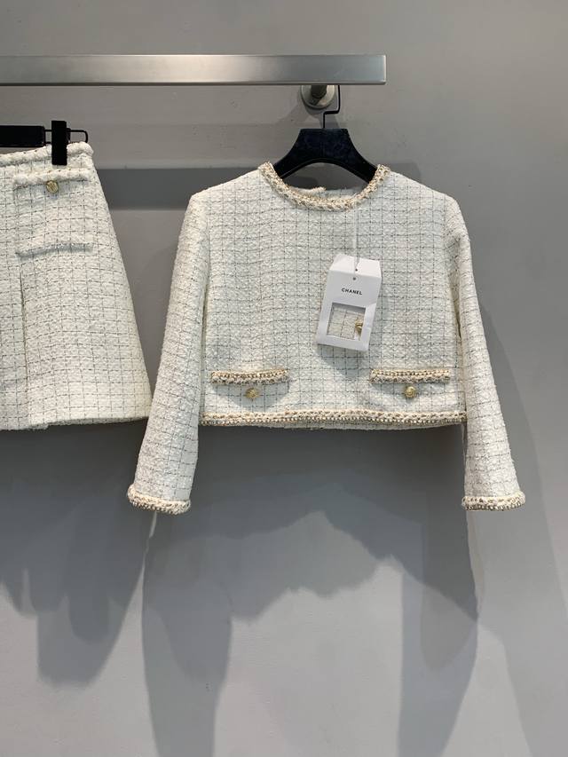 Original development of C's 2025 early autumn new classic plaid gold button sho