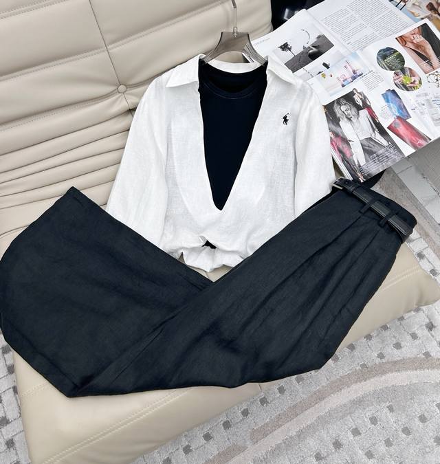 25Ss new style, linen series top, lightweight, breathable and skin-friendly, ele