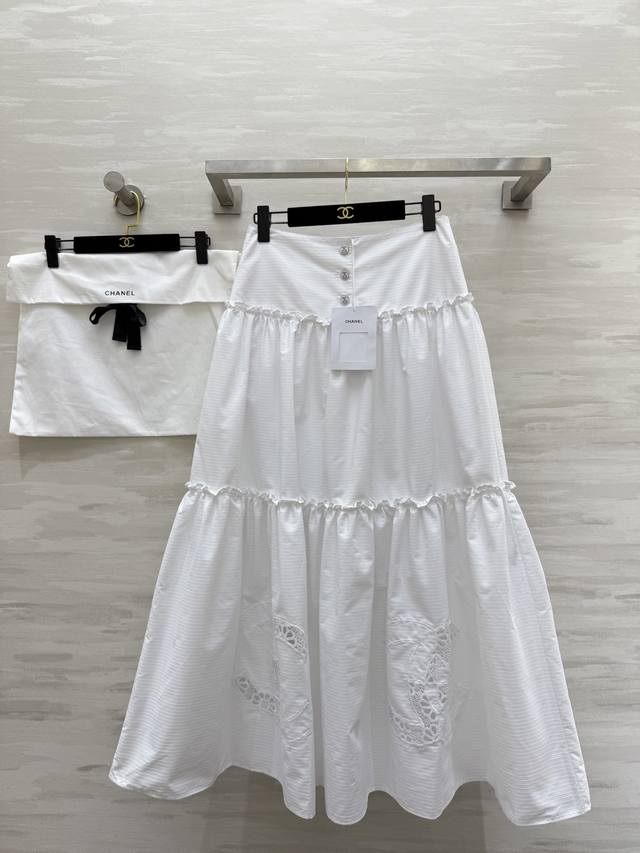 Chane2 Early Autumn New Double C Embroidered Skirt High Quality Customized Spot