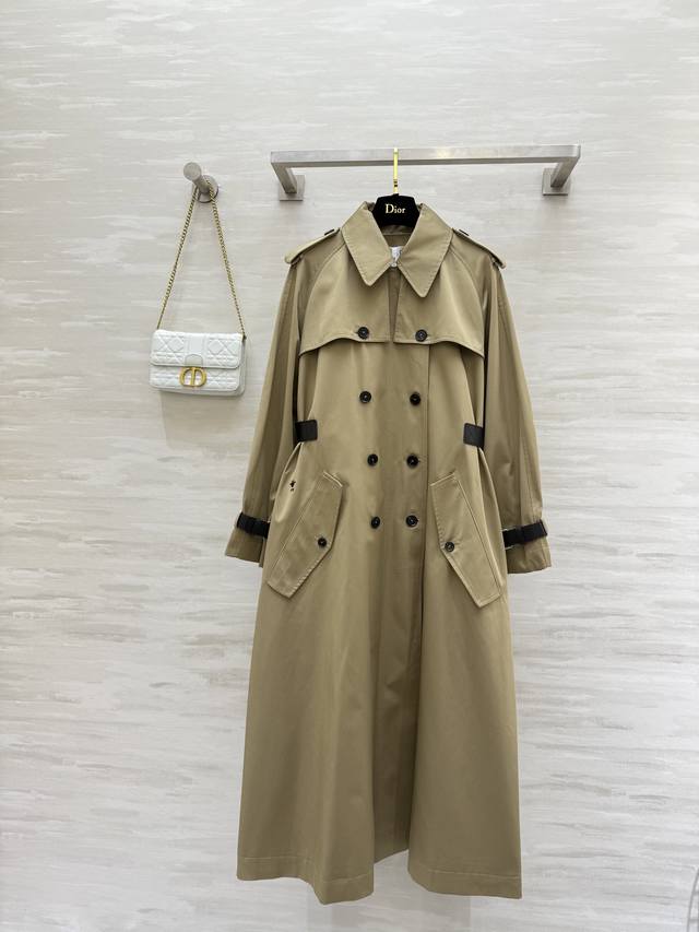 Dio2's new autumn and winter classic double-breasted long trench coat has a Pari