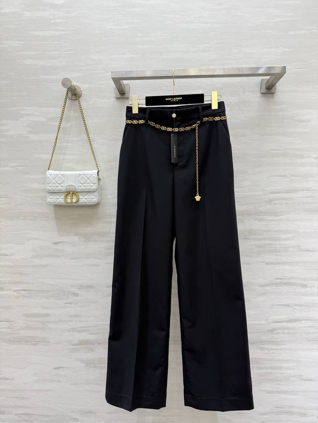 Versac2 new autumn and winter waist chain decorated trousers pants shape upper b