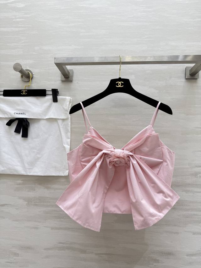 Chane2Coco girl's bow camisole with heavy-duty 3D flower bow embellishment. Swee