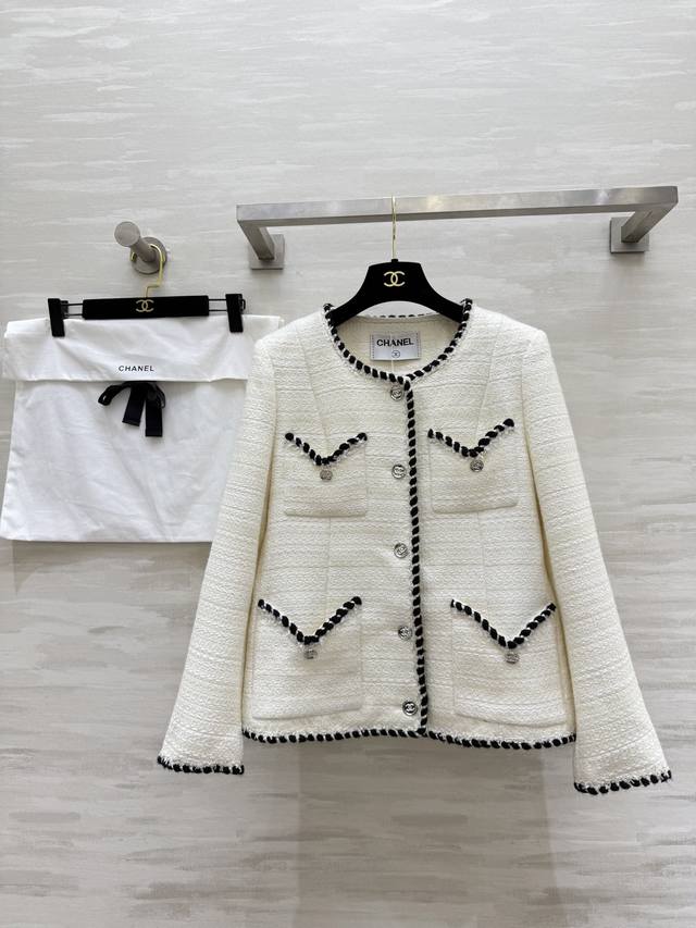 Chane2 autumn and winter new wool tweed jacket exclusive edition classic four-po