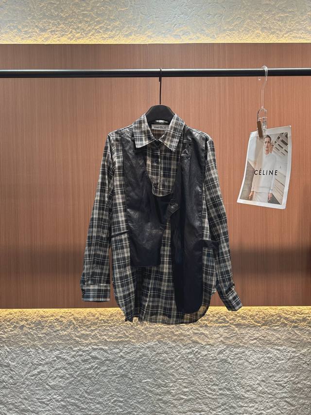 Enfold's new 2025 plaid shirt is a unique design! A classic black and white chec