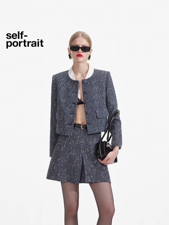 Self-portrai* New Sp home high-end custom silver silk blend temperament lady sty