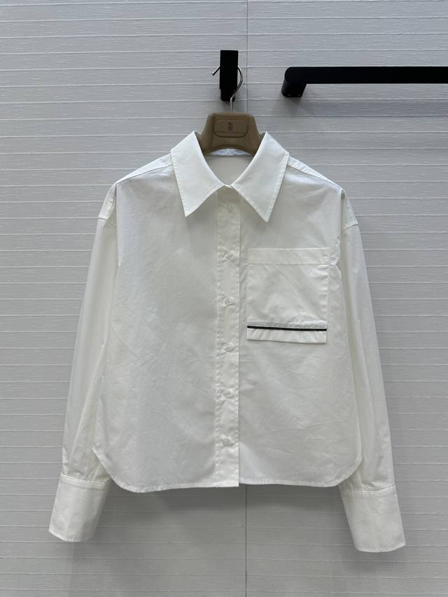 Highly recommend BC's new Long-Termism cropped shirt! The copper chain-embellis