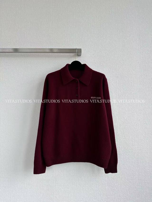 New product pre-sale Lapel button top Color: Red Size: Sml M*Hx