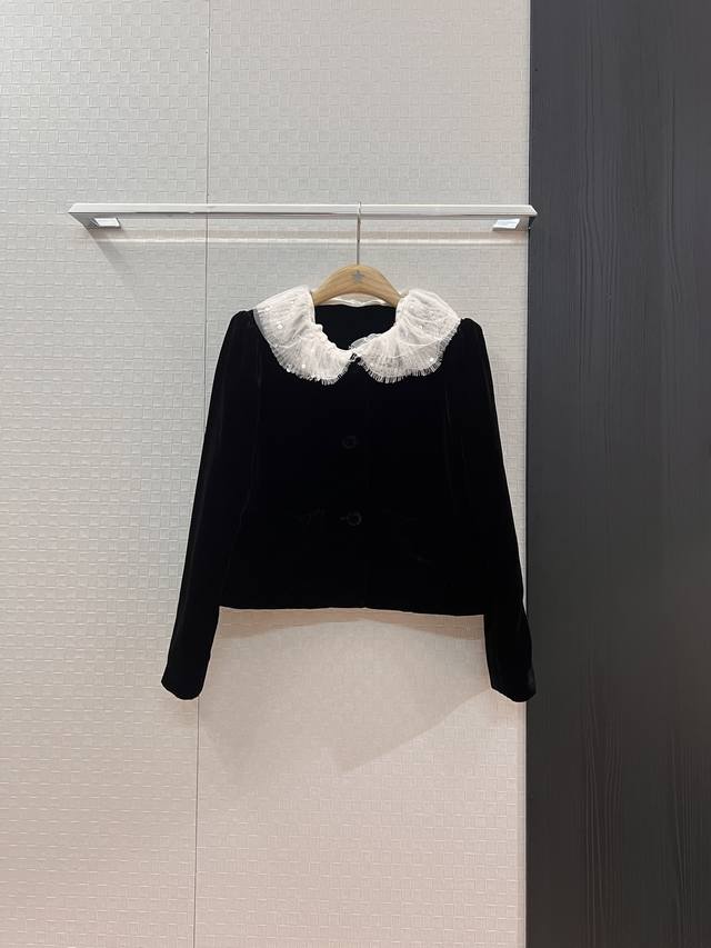 New lace sequined lace doll collar short velvet small jacket lace collar detach
