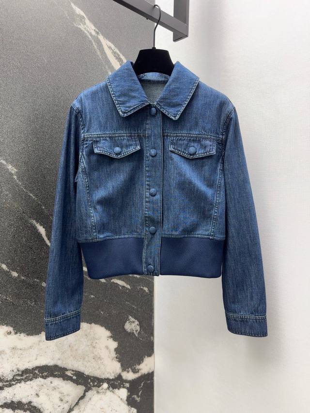 Fd 25Ss New early autumn washed original color denim jacket with a retro atmosph