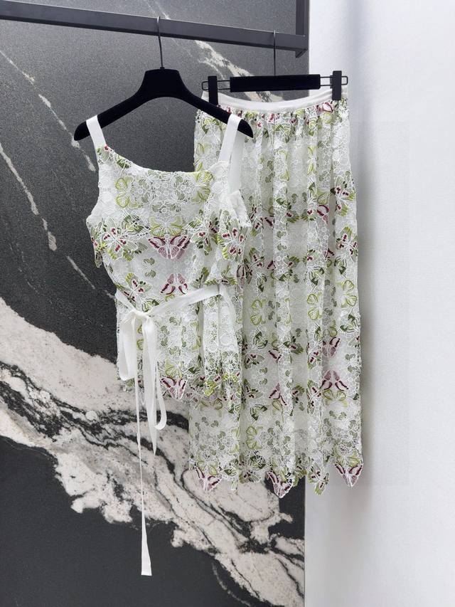 Top and Skirt Cd 25Ss New Spring and Summer Arrival: Heavy-Duty Butterfly Lace W