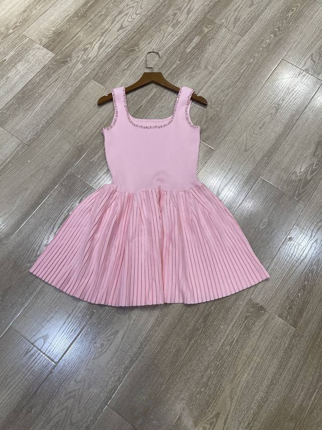 New Strapless Beaded Solid Color Dress Sml