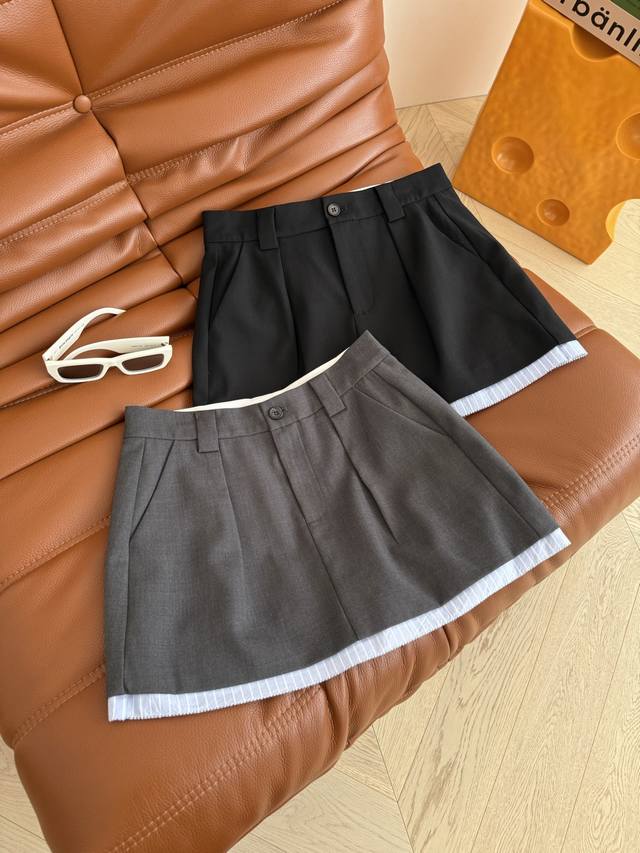 25 New arrival, faux two-piece design skirt, the first choice for daily wear, wh