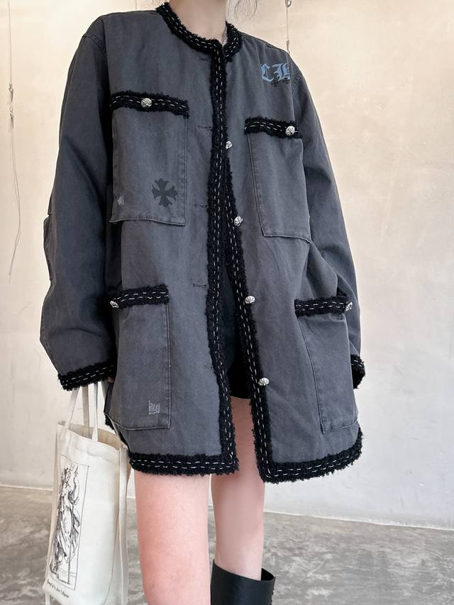 Chrome Hearts | New jacket, pure cotton denim fabric, thick and textured, custo