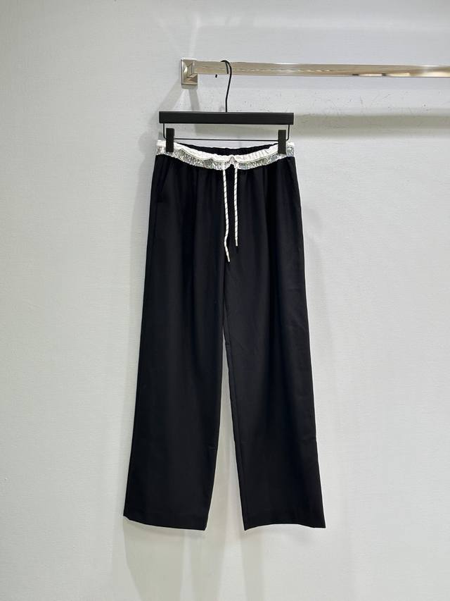 25Ss New Early Autumn Style! High waist design with drawstring elements, elastic