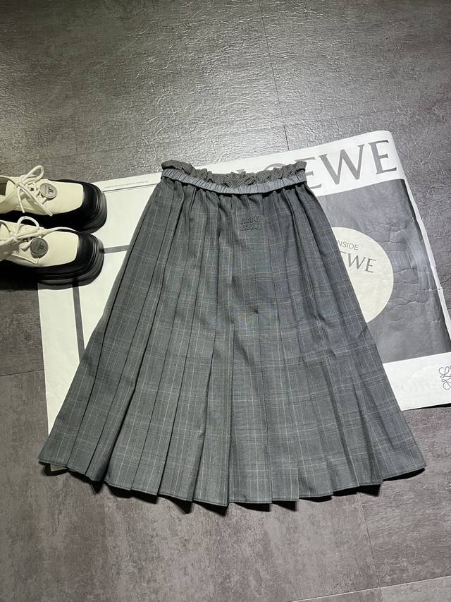 pp Original development Miumi* Women's Prince of Wales Plaid Pleated Skirt Shipm