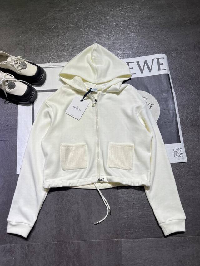 pp Original development Moncl* Moncler new women's knitted detail cotton zipper