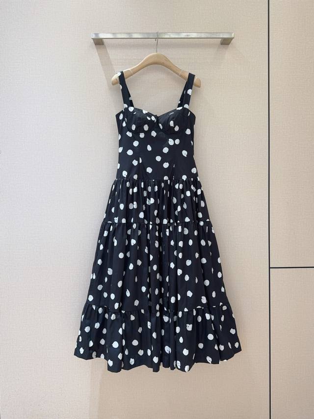 Dolcegabba*N*A New Style ~ Poplin Cotton Polka Dot Slip DressThe black and white