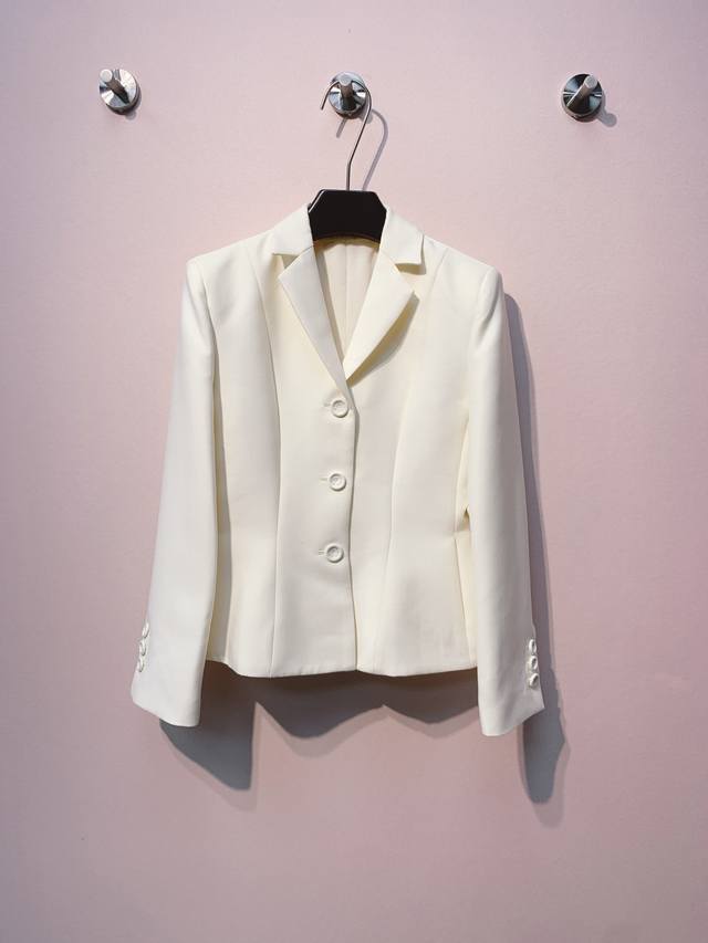 Autumn and winter new style lapel slim fit elegant suit silk wool jacket Sml