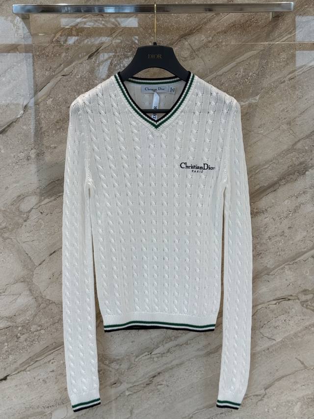 Dio*25 Early Autumn New V-neck Knitted Sweater Original Customized Mulberry Silk