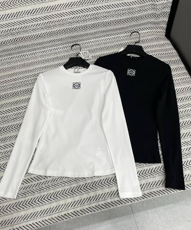 25Ss New autumn and winter styleLoewe simple embroidered small letter pattern lo