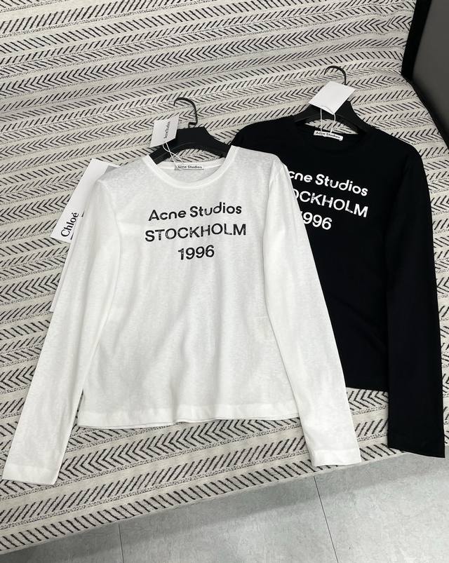 25Ss New autumn and winter Acne bamboo cotton classic versatile 1996 letter prin