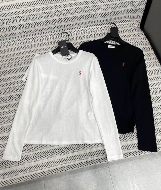 25Ss New autumn and winter Ysl bamboo cotton simple embroidered letters red labe