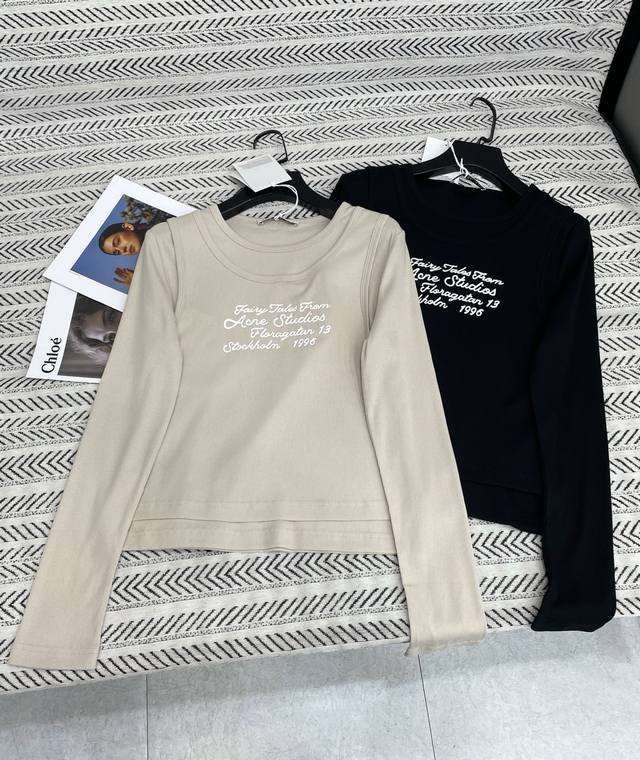 25Ss New autumn and winter Acne popular single product two-piece set letter prin